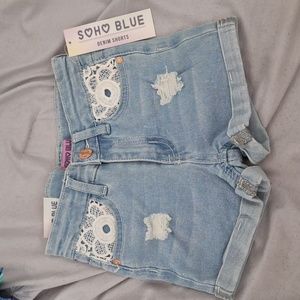 👧 Lil Girls Shorts, Soho Blue, size 4